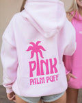 Classic Puff Hoodie, adjustable drawstring hood and pocket, in Blush - coastal preppy aesthetic beach style by Pink Palm Puff