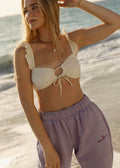 Puff Sweatpants, relaxed fit with an elastic waistband and side pockets, in Lilac - coastal preppy aesthetic beach style by Pink Palm Puff