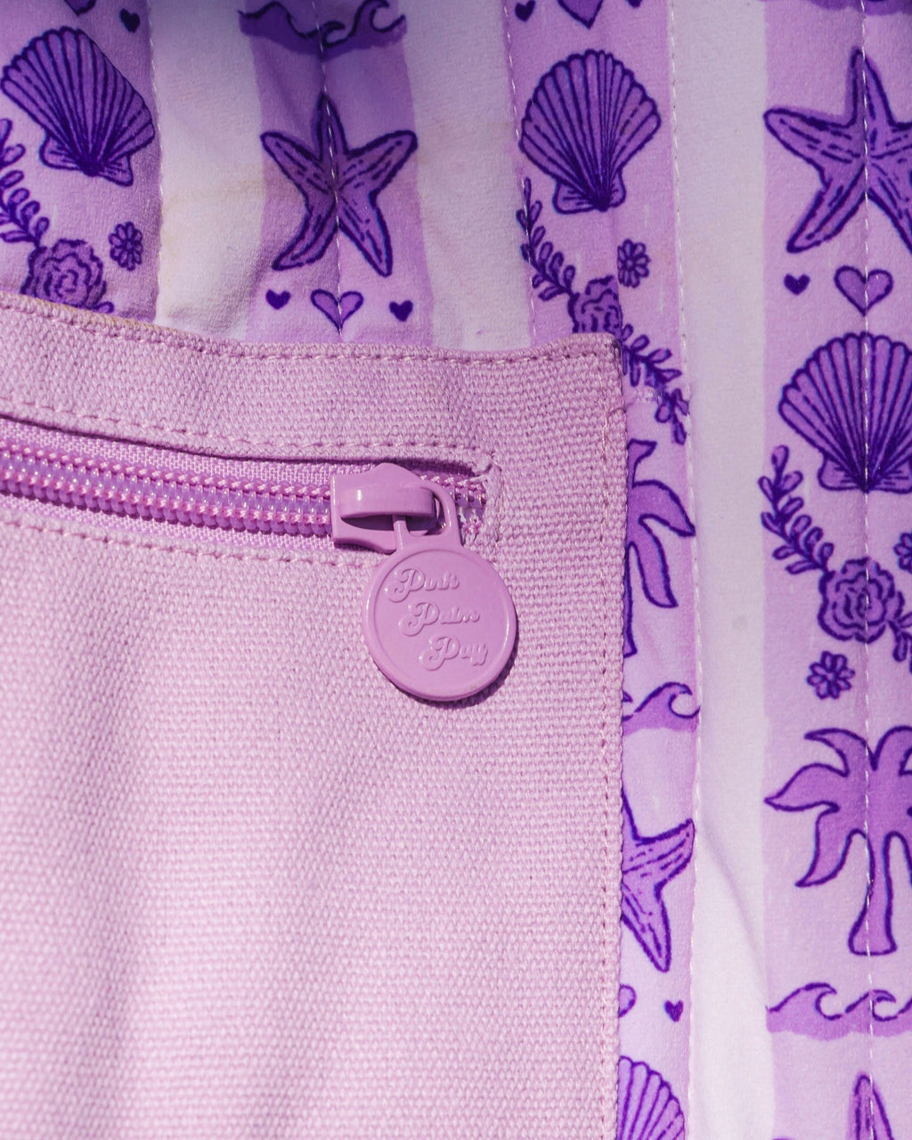 Couture Carryall, spacious reversible design, in Twilight (Reversible) - coastal preppy aesthetic beach style by Pink Palm Puff